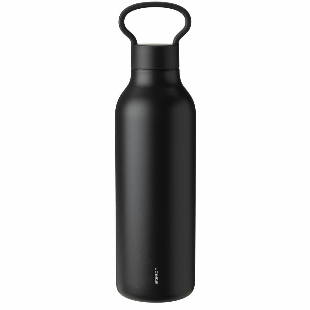 Stelton insulated bottle Tabi, stainless steel, plastic, silicone, black, 550 ml, 372