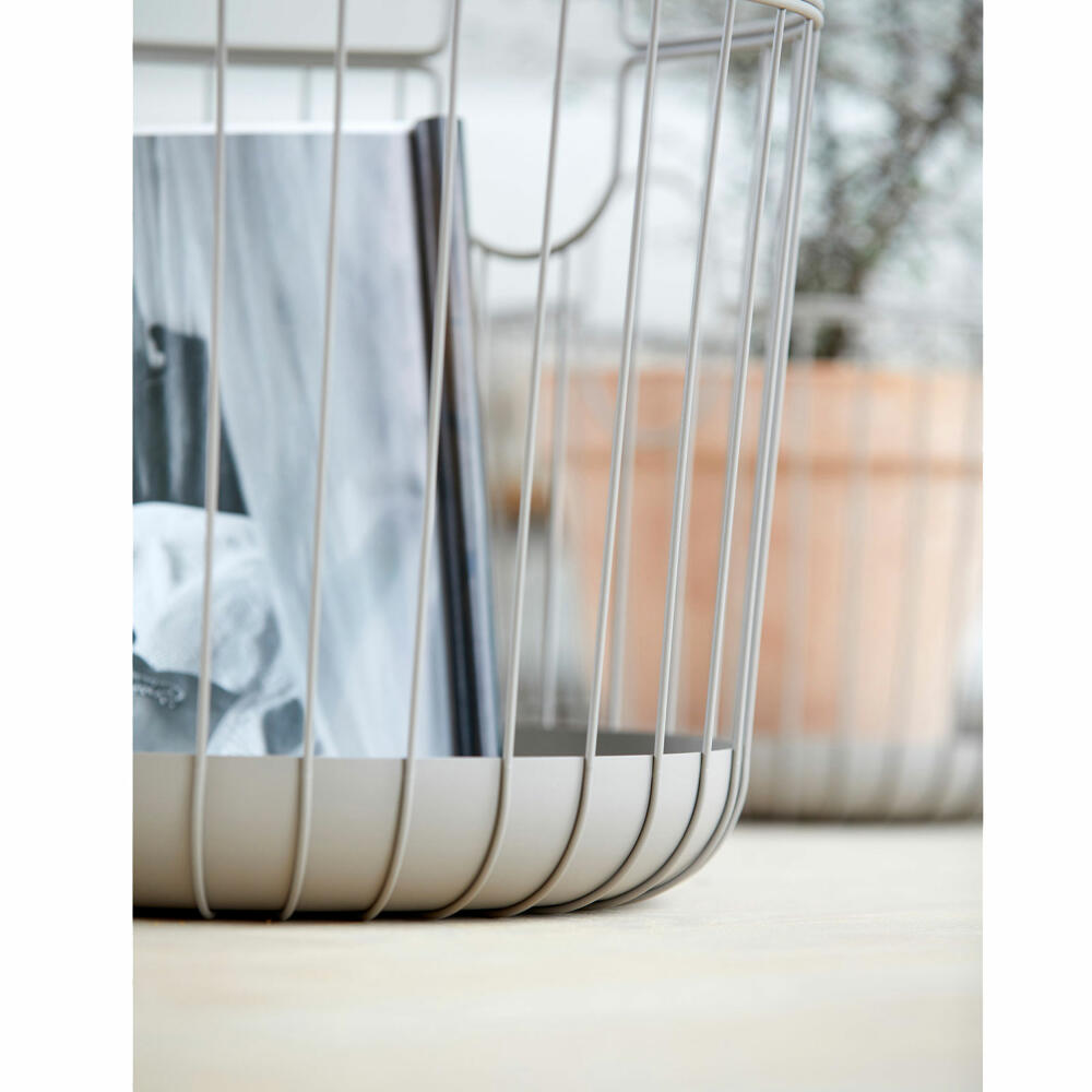 Zone Denmark basket Inu, metal basket, laundry basket, decorative basket, planter, metal, taupe, Ø 40.6 cm, 10552