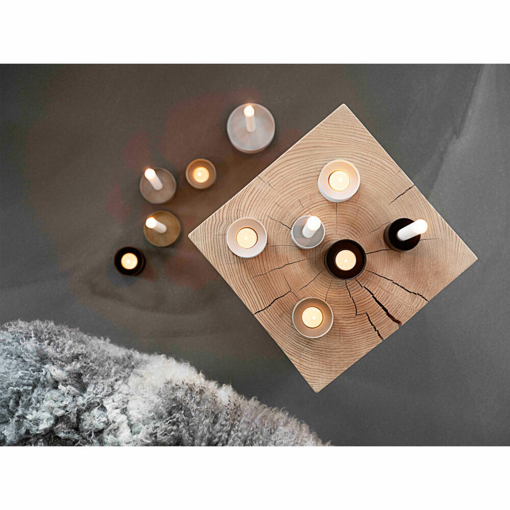 Zone Denmark Tealight Holder Singles, Candle Holder, Candlestick, Metal, Mud, Ø 7.5 cm, 26579