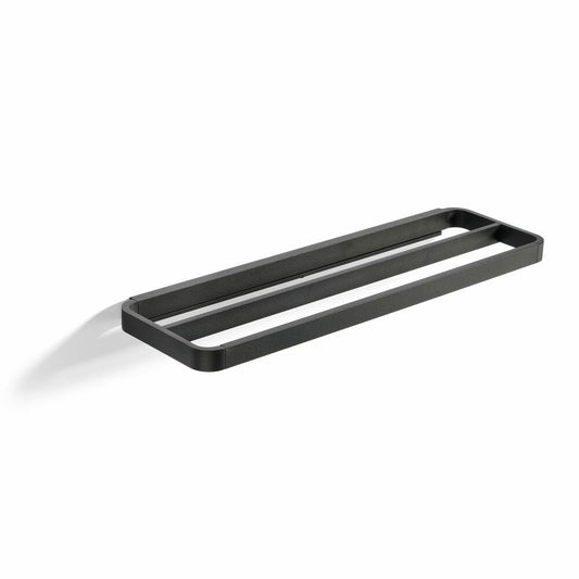 Zone Denmark Towel Holder Double Rim, Towel Rail, Aluminium, Black, 44 x 12.5 cm, 14639