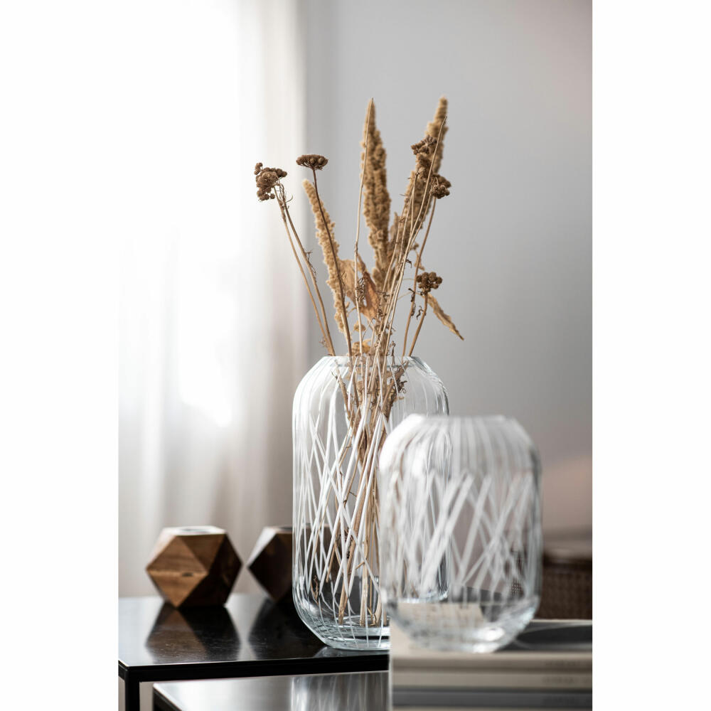 Zwiesel Glas Handmade Vase Network L, flower vase, decorative vase, glass, clear, 29 cm, 122633