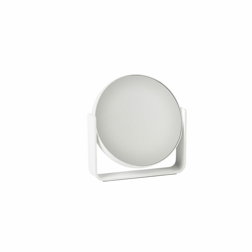 Zone Denmark table mirror Ume, cosmetic mirror, mirror, 5x magnification, aluminum lacquered / glass, white, 28223