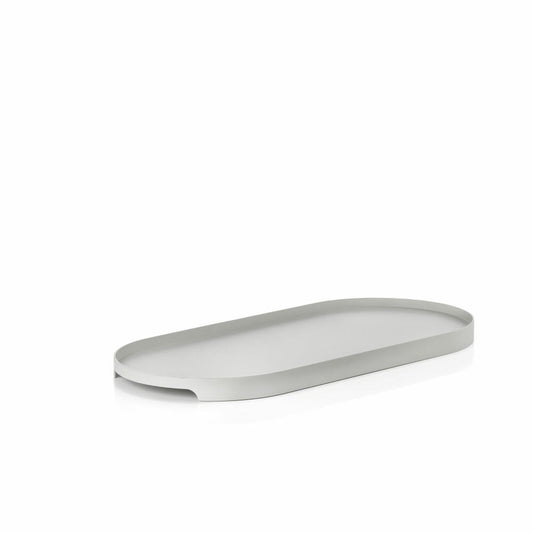 Zone Denmark Tray Singles, Oval, Serving Tray, Decorative Tray, Metal / Iron, Warm Grey, 35 x 16 cm, 12958