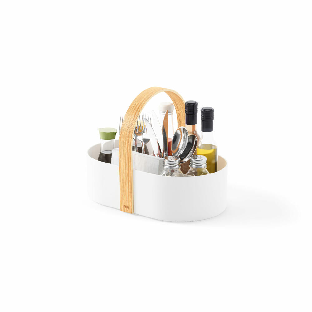 Umbra Caddy Bellwood, Kosmetik-Organizer, Kunststoff, Weiß, Natur, 30 x 20 x 23 cm, 1019130-668