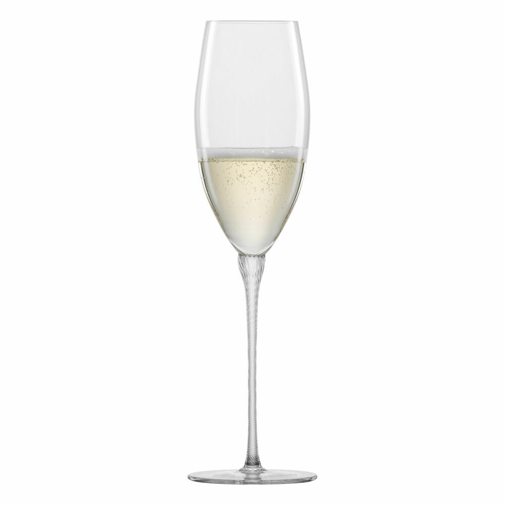 Zwiesel Glas Handmade Sparkling Wine Glass Highness with Effervescence Point Set of 2, 250 ml, 121565