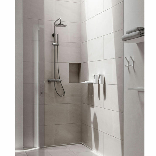 Zone Denmark Doppelhaken Rim, Wandhaken, Wandgarderobe, Wand Haken, Aluminium, White, H 11.5 cm, 14498