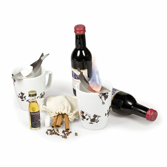 Take2 Die Feuerteufel Feuerzangen Geschenkbox, 7-tlg., Feuerzange, Feuerzangenbowle, Tasse, Zuckerzange, 26070