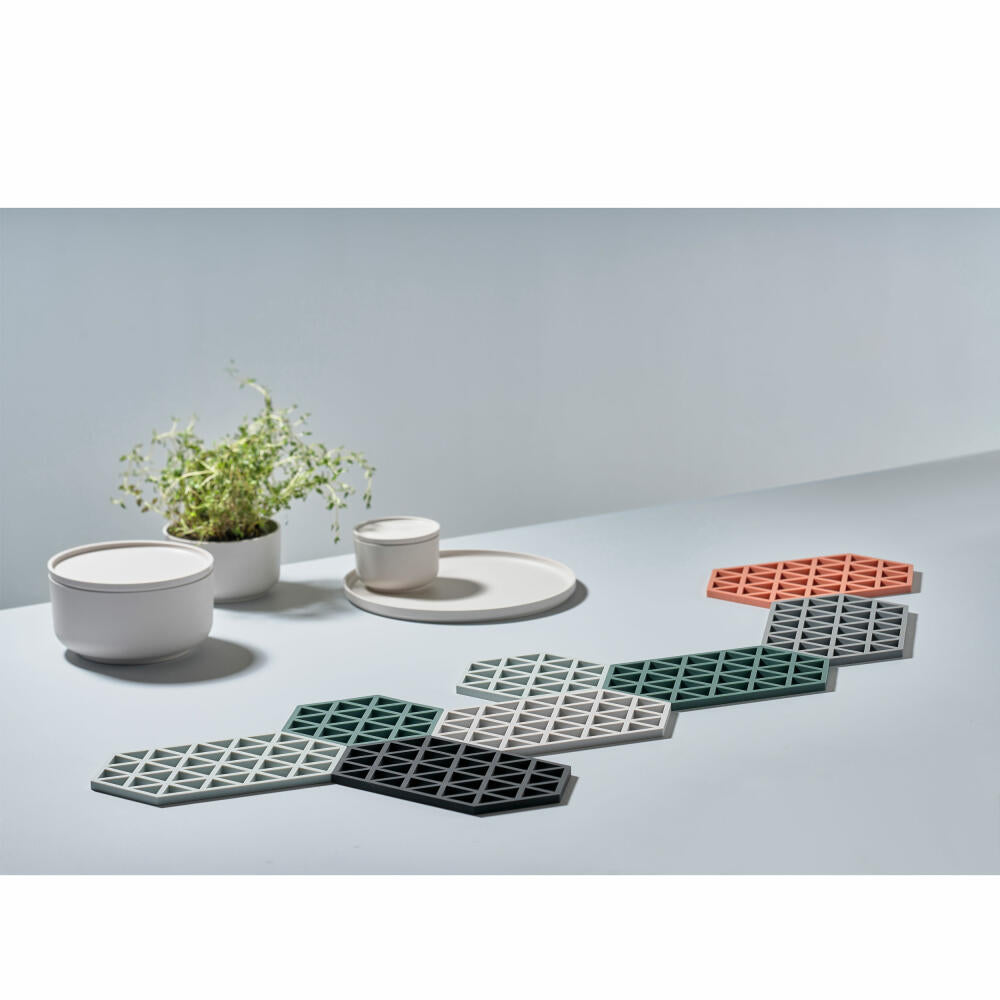 Zone Denmark Trivet Triangles, Pot Trivet, Pan Trivet, Silicone, Cool Grey, L 24 cm, 330312