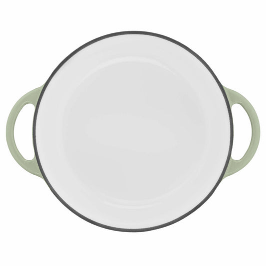 Tefal Lov cooking pot, cast iron pot, pot, casserole dish, suitable for induction, cast iron, light green, Ø 25 cm, E25804