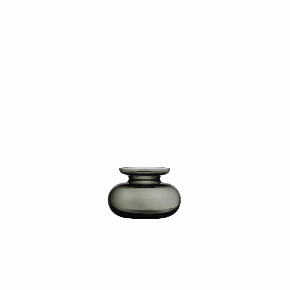 Zone Denmark Vase Inu, table vase, decorative vase, mouth-blown glass, smoked grey, H 25 cm, 25936