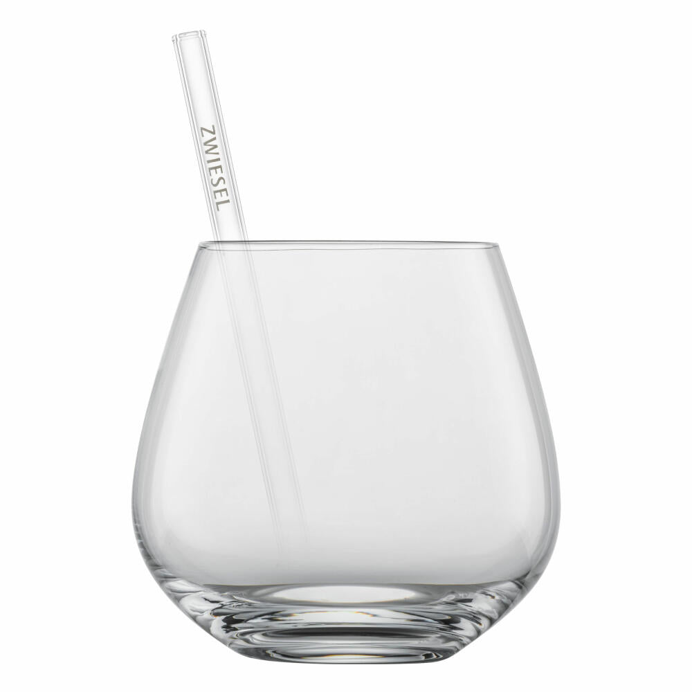 Schott Zwiesel Drinks Set After Work 9-piece, 4 cups with glass drinking straws and brush, glass, 130015