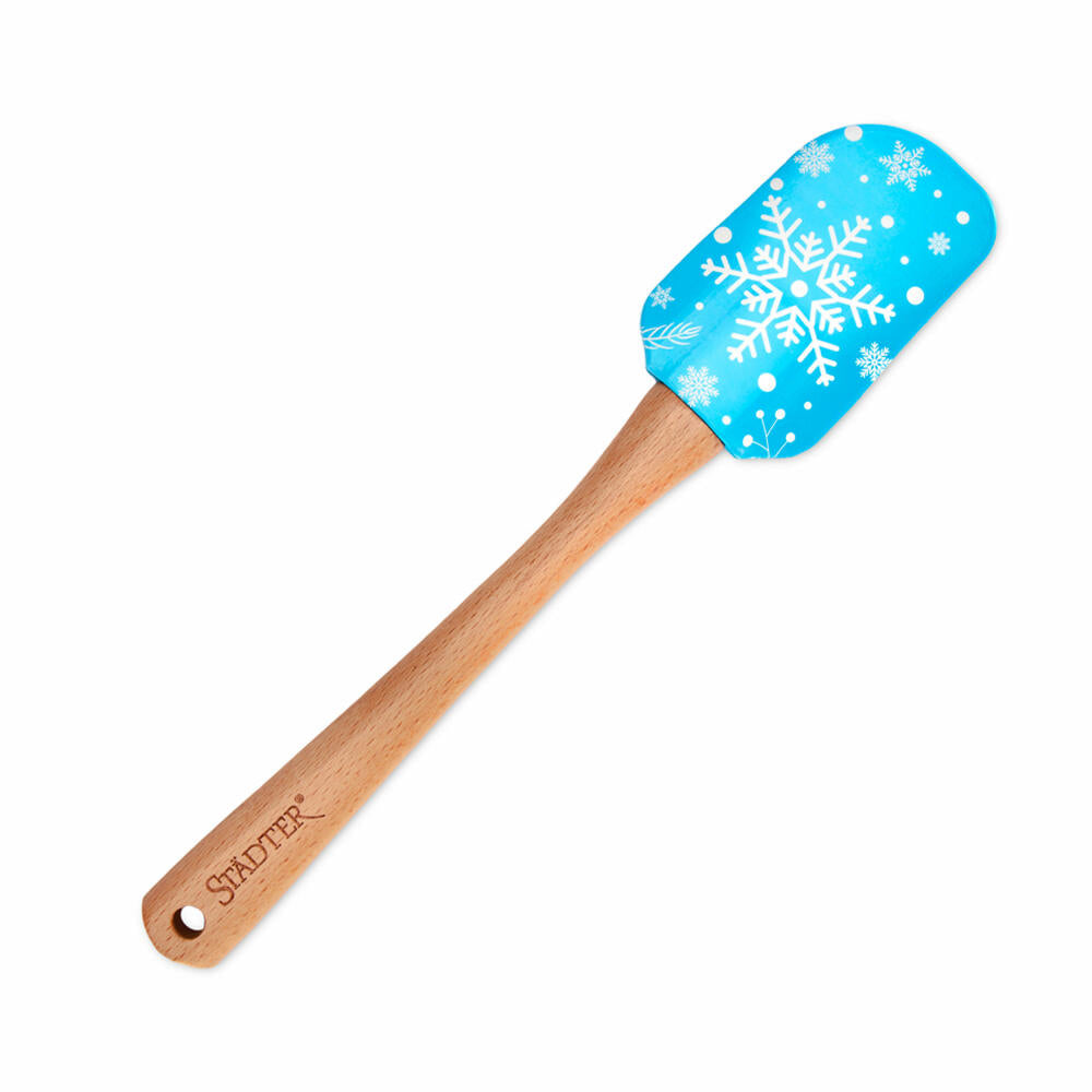 Städter dough scraper snowflake, dough scraper, dough spatula, dough divider, wood / silicone, 25 cm, 504233