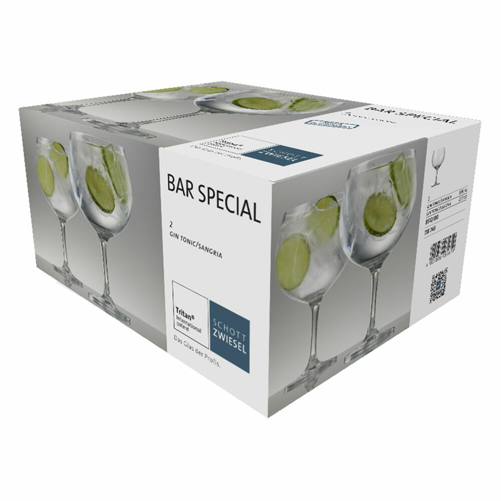 Schott Zwiesel Bar Special Gin Tonic 80, cocktail glass with calibration mark, set of 2, drinking glass, glass, 696 ml, 118743