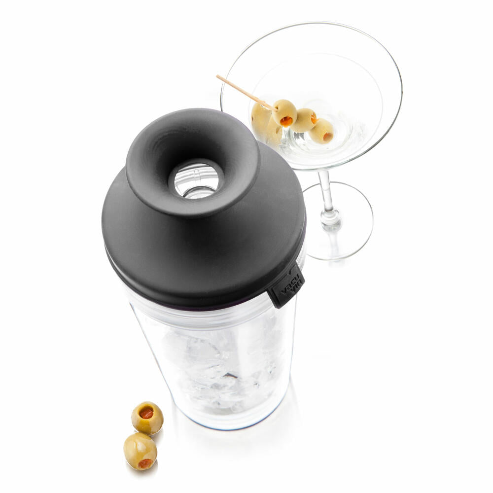 Vacu Vin Cocktail Shaker Popsome, Cocktail Mixer, Drink Mixer, Bar Shaker, Plastic, Silicone, Soda Glass, Gray, 7840360