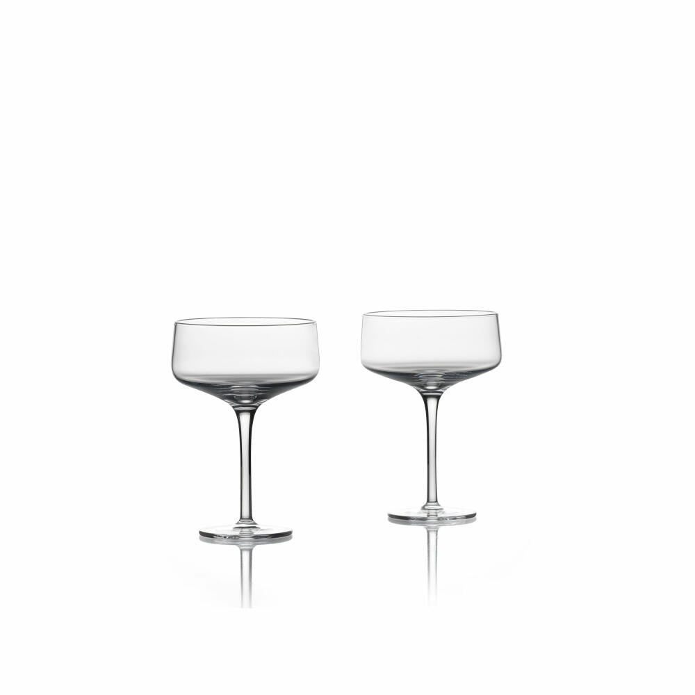 Zone Denmark Coupe / Cocktail Glass Rocks, set of 2, cocktail glass, sparkling wine glass, glass, crystal glass, H 13.5 cm, 10600