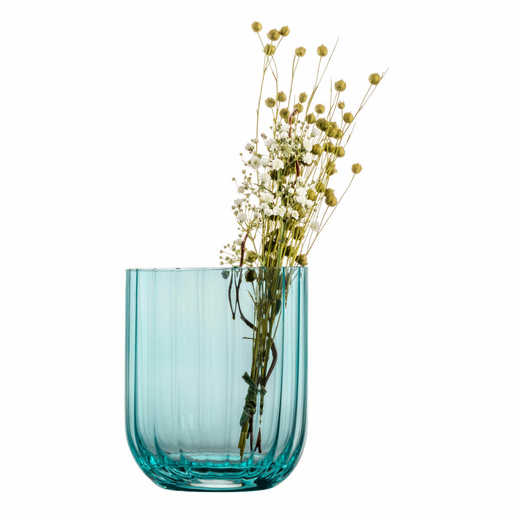 Zwiesel Glas Vase Dialogue, Blumenvase, Dekovase, Glas, Petrol, 12,4 cm, 122759