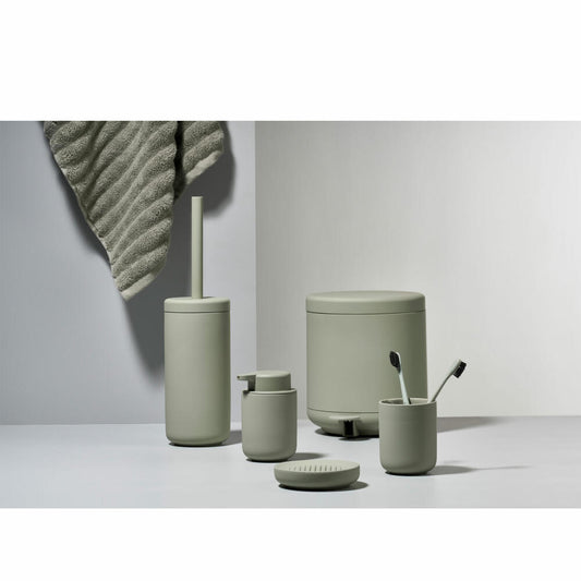 Zone Denmark Toilettenbürste Ume, Toilettenbürstengarnitur, WC-Garnitur, Klobürste, Steinzeug, Eucalyptus, 331857