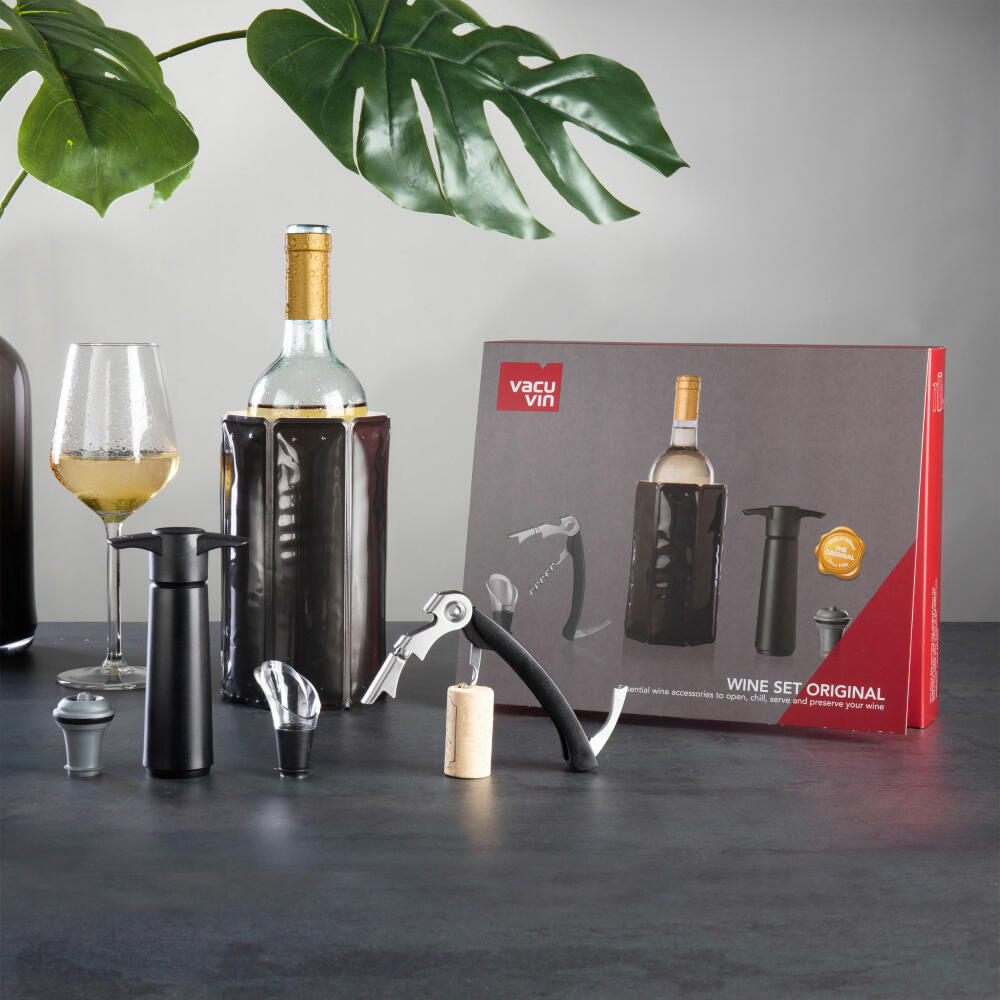 Vacu Vin Gift Set Wine Original 5-piece, wine accessories, vacuum pump, 3890260