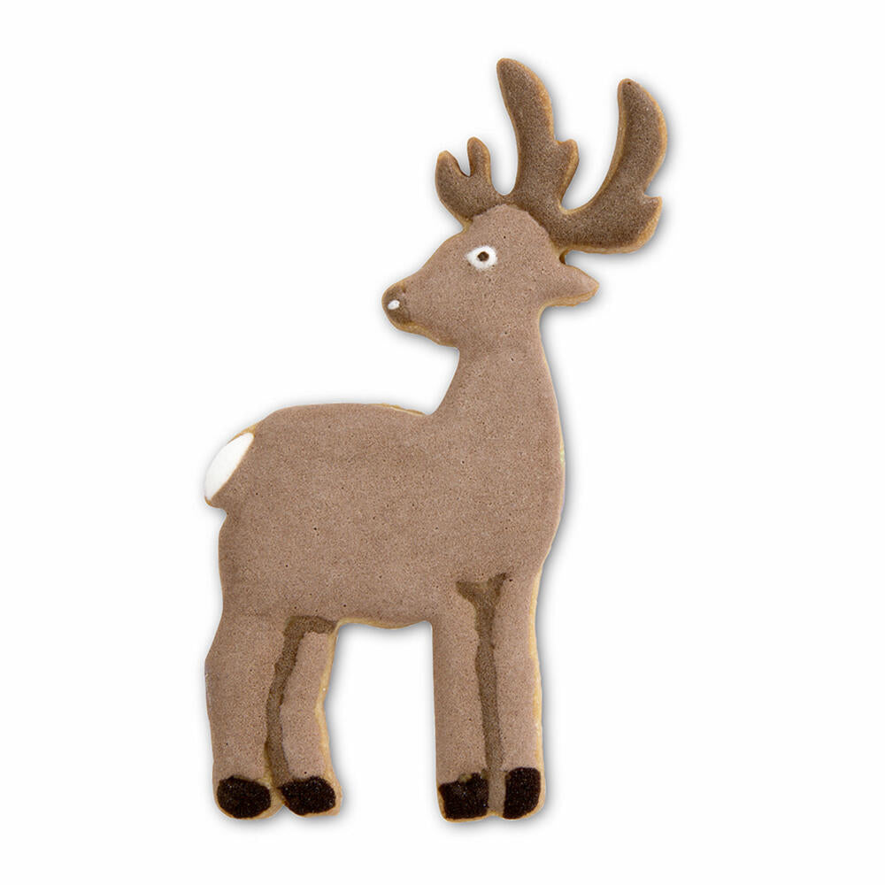 Städter embossed cookie cutter deer, cookie cutter, cookie mold, biscuit, cookies, stainless steel, 11 cm, 076280