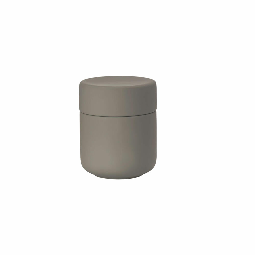 Zone Denmark Jar with Lid Ume, Ceramic Container, Storage Jar, Bathroom, Stoneware, Taupe, 26439