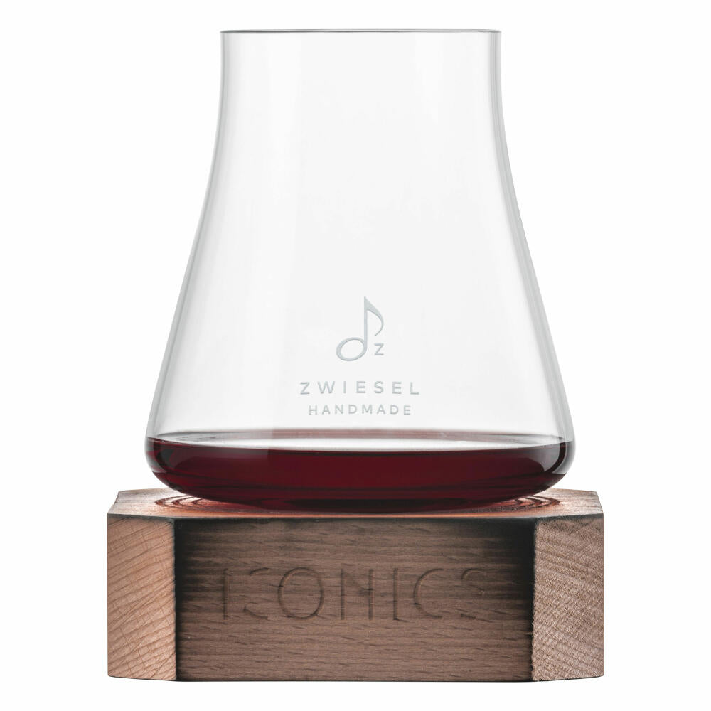 Zwiesel Glas Handmade Mug Iconics with wooden base, wine mug, drinking mug, glass, 622 ml, 122231