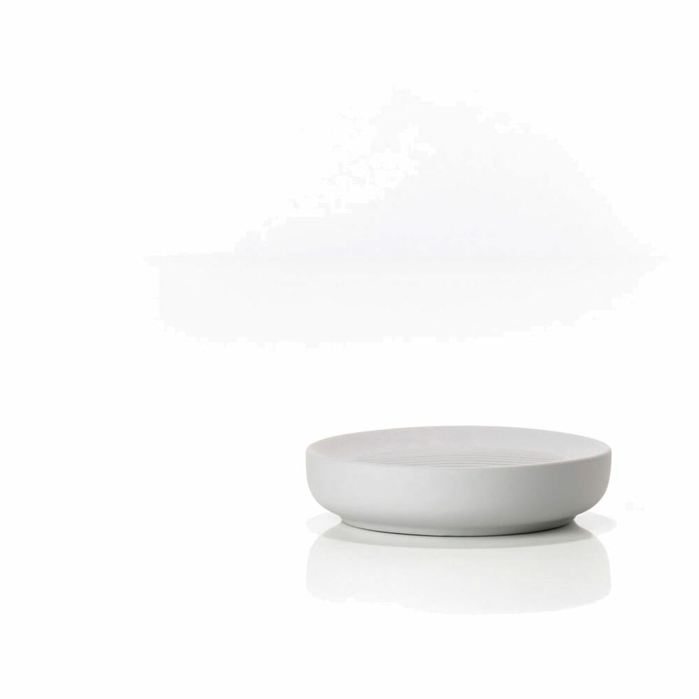 Zone Denmark soap dish Ume, soap dish, soap holder, stoneware, soft grey, Ø 12 cm, 331929