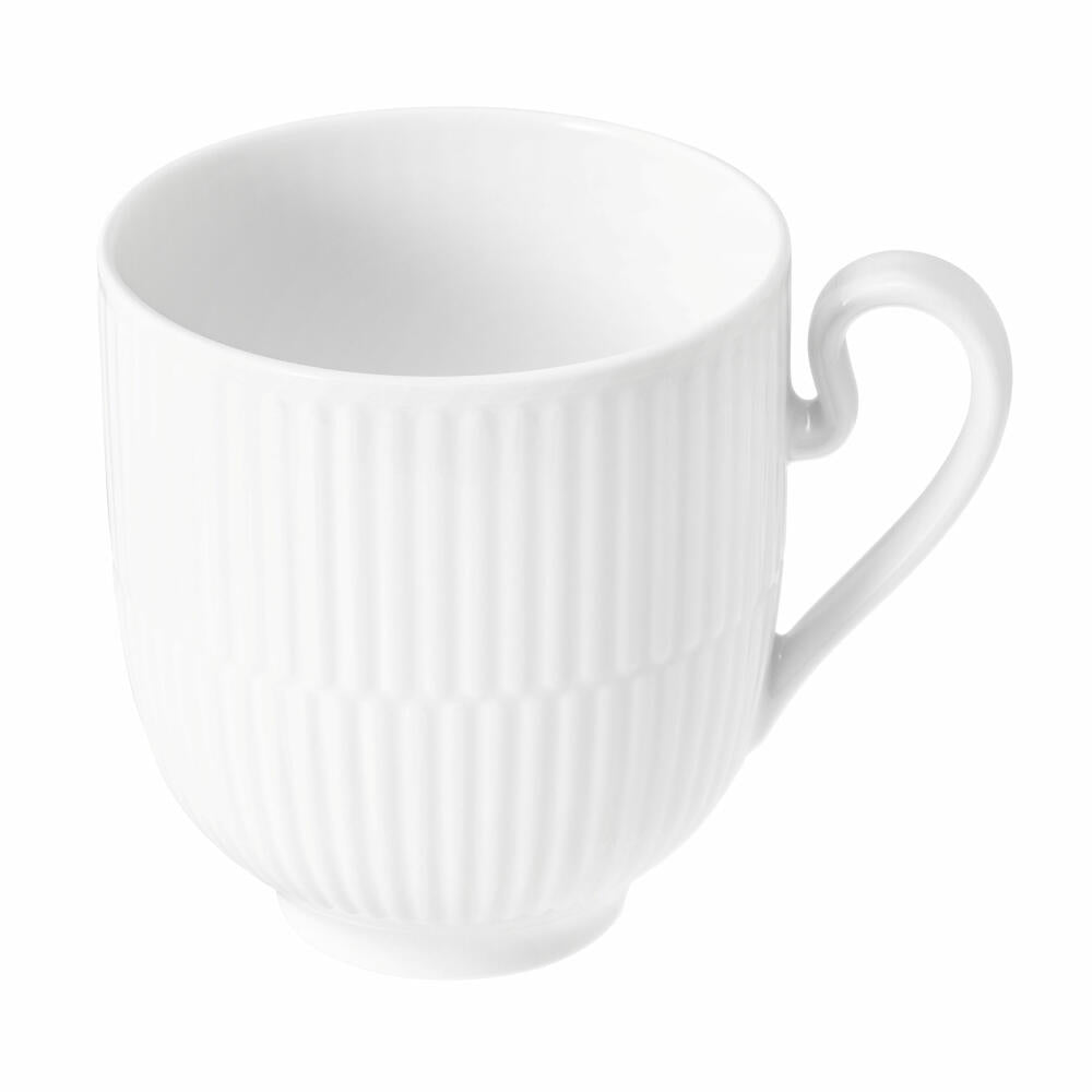 Königlich Tettau Amina mug with handle, tea cup, coffee mug, coffee cup, porcelain, white, 350 ml, 004.106279