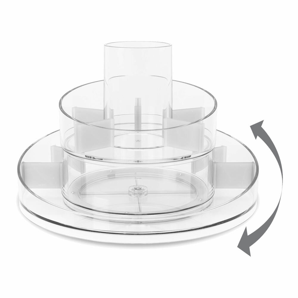 Umbra Organizer Cascada, Aufbewahrung für Kosmetik und Makeup, 2-stufig, Transparent, 1016325-165