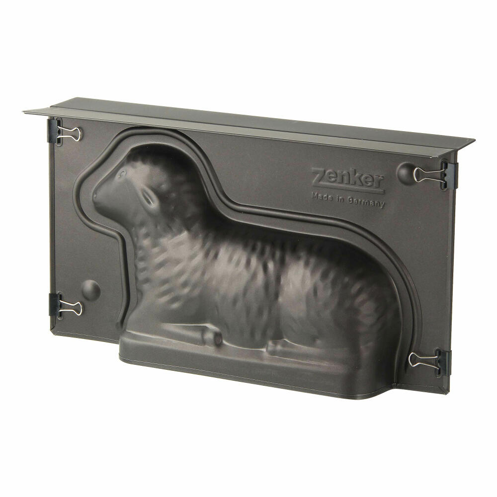 Zenker Special-Season Lamb Baking Pan approx. 1 L, including four locking clips, Easter Baking Pan, Cake Pan, Non-Stick Classic, 9101