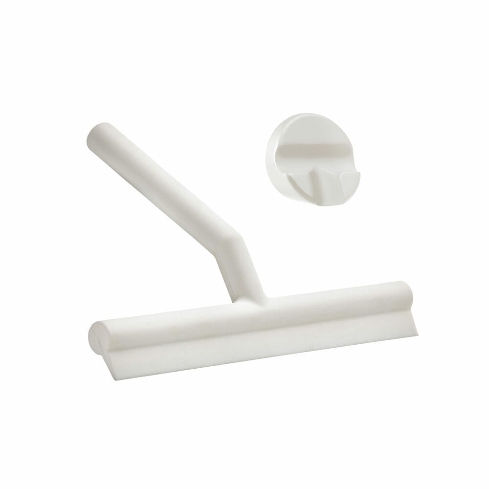 Zone Denmark shower squeegee with holder, squeegee, window cleaner, silicone / ABS, white, 330200