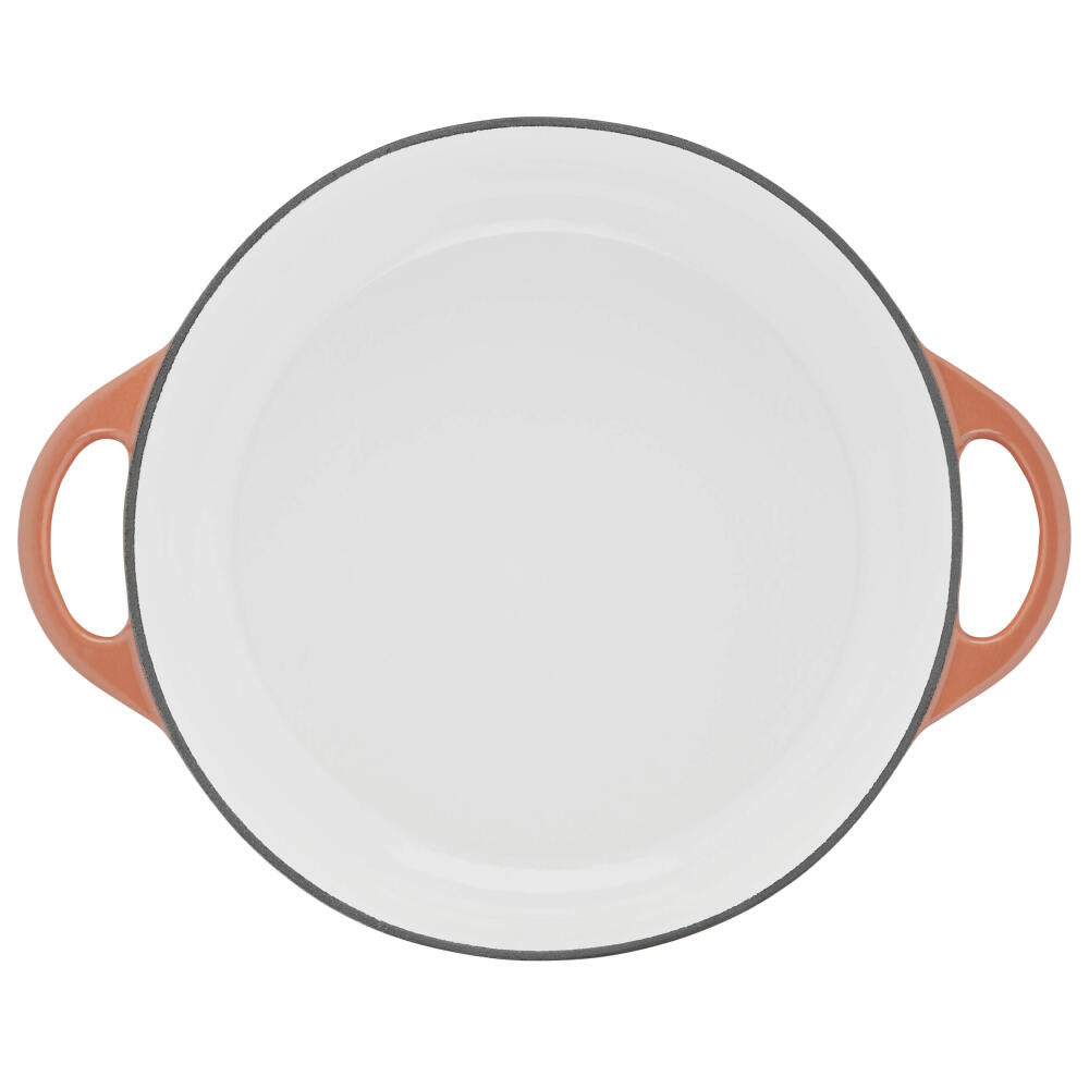 Tefal Lov Servierpfanne, Schmorpfanne, Sauteuse, Induktionsgeeignet, Gusseisen, Terracotta Orange, Ø 28 cm, E26072