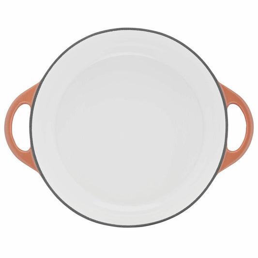 Tefal Lov serving pan, braising pan, sauté pan, induction-suitable, cast iron, terracotta orange, Ø 28 cm, E26072