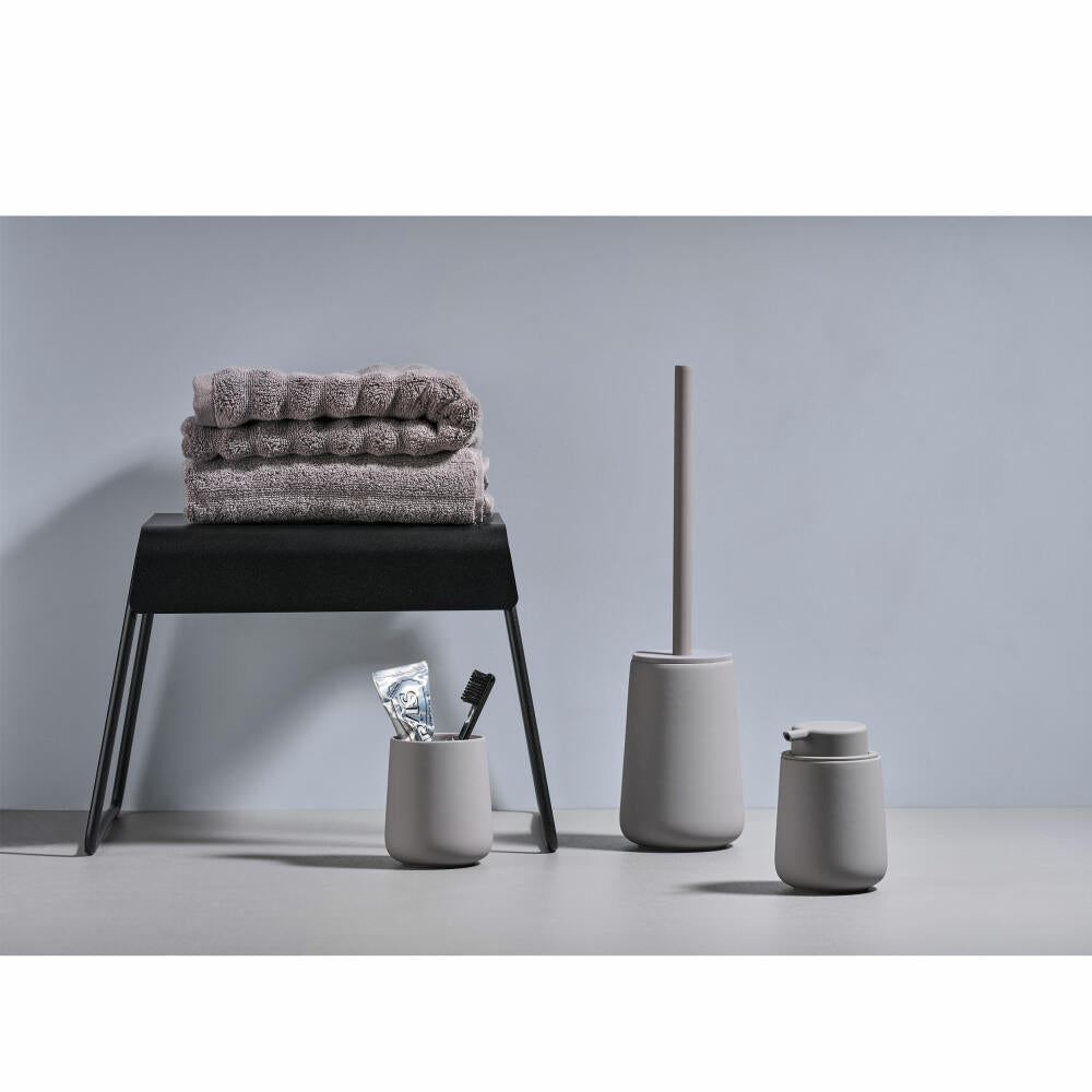 Zone Denmark Toothbrush Cup Nova One, Toothbrush Cup, Stoneware, Grey, H 10 cm, 330164