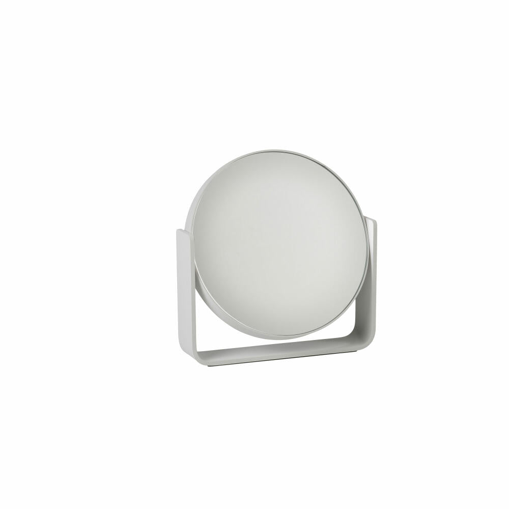 Zone Denmark table mirror Ume, cosmetic mirror, mirror, 5x magnification, aluminum lacquered / glass, soft grey, 28225