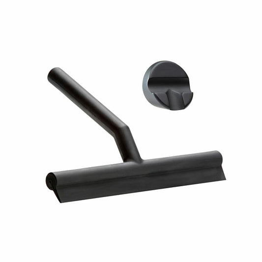 Zone Denmark Duschabzieher mit Halter, Abzieher, Scheibenreiniger, Silikon / ABS, Black, 330185