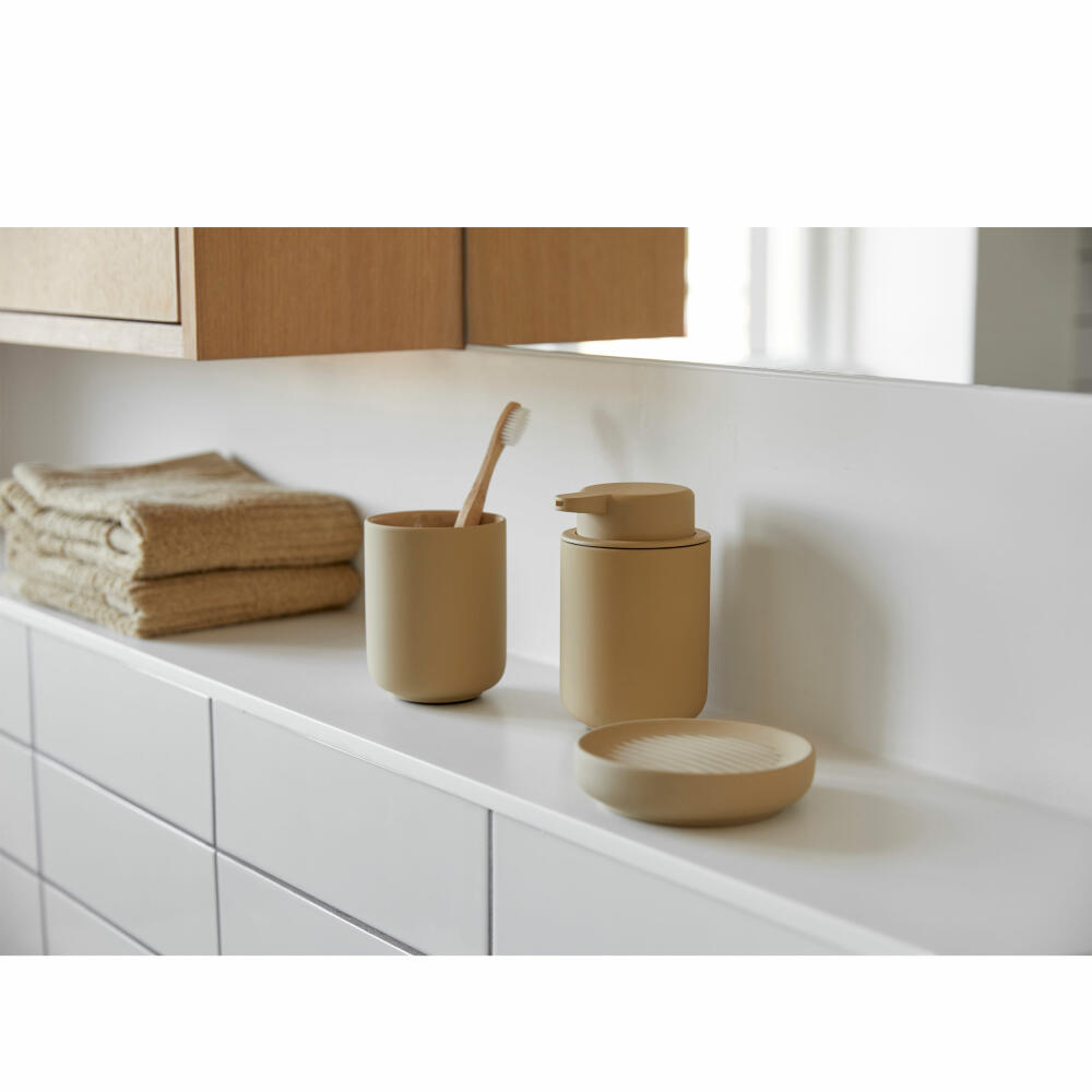 Zone Denmark Soap Dispenser Ume, Soap Dispenser, Dosing Dispenser, Stoneware, Warm Sand, 250 ml, 11744