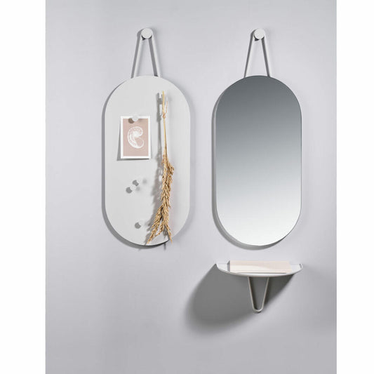 Zone Denmark Wandspiegel A-Wall Mirror, Wand Spiegel, Garderobenspiegel, Metall, White, 60 x 30 cm, 10810