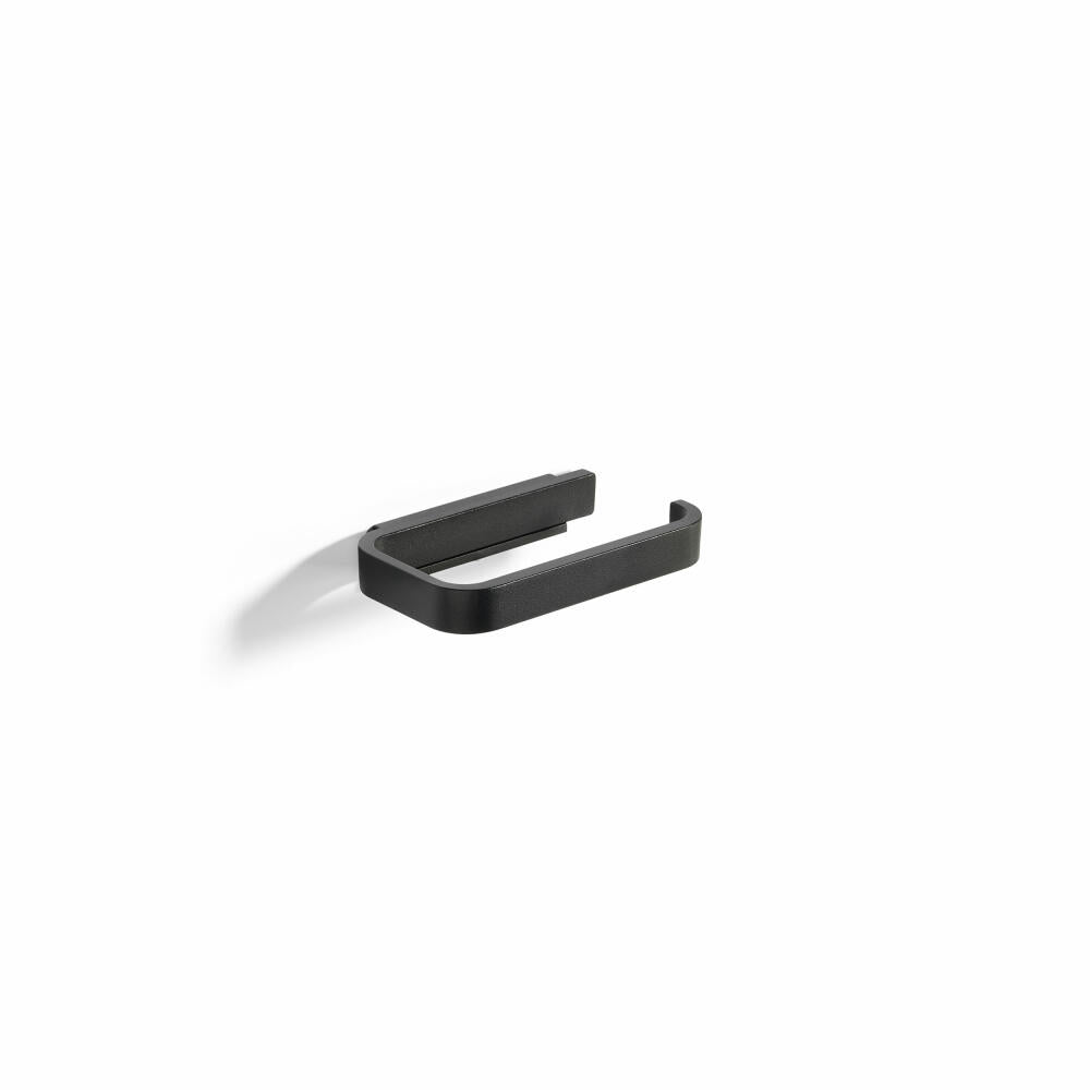 Zone Denmark Holder for Toilet Paper Rim, Toilet Paper Holder, Toilet Roll Holder, Aluminium, Black, 14637