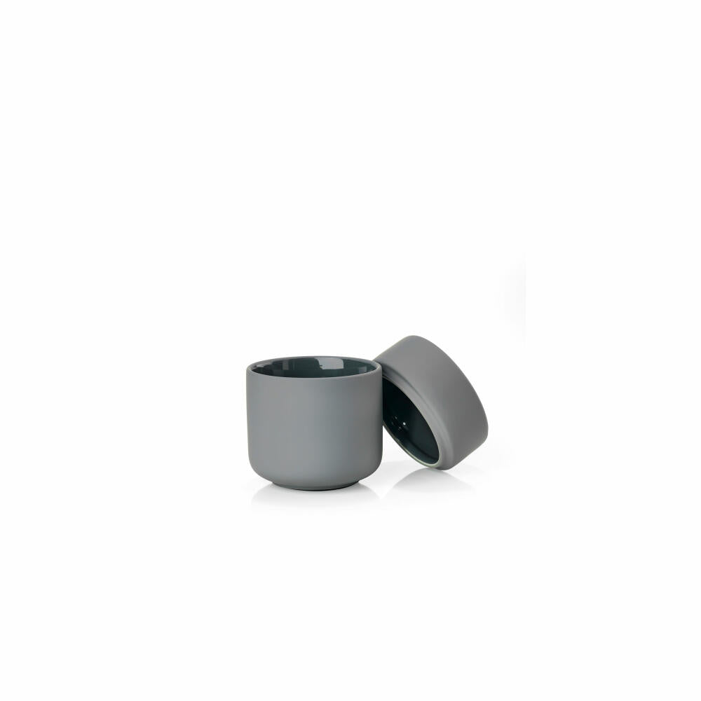 Zone Denmark Container with Lid Ume, Ceramic Container, Storage Jar, Bathroom, Stoneware, Grey, 15754