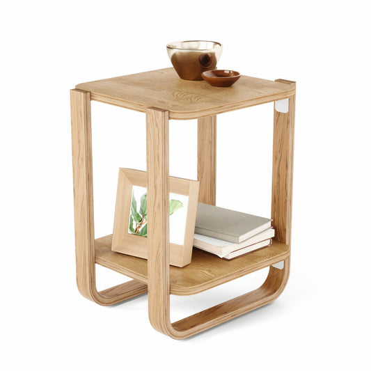Umbra Beistelltisch Bellwood, Couchtisch, Nachttisch, Eschenholz, Natur, 42 x 38 x 53 cm, 1017426-390