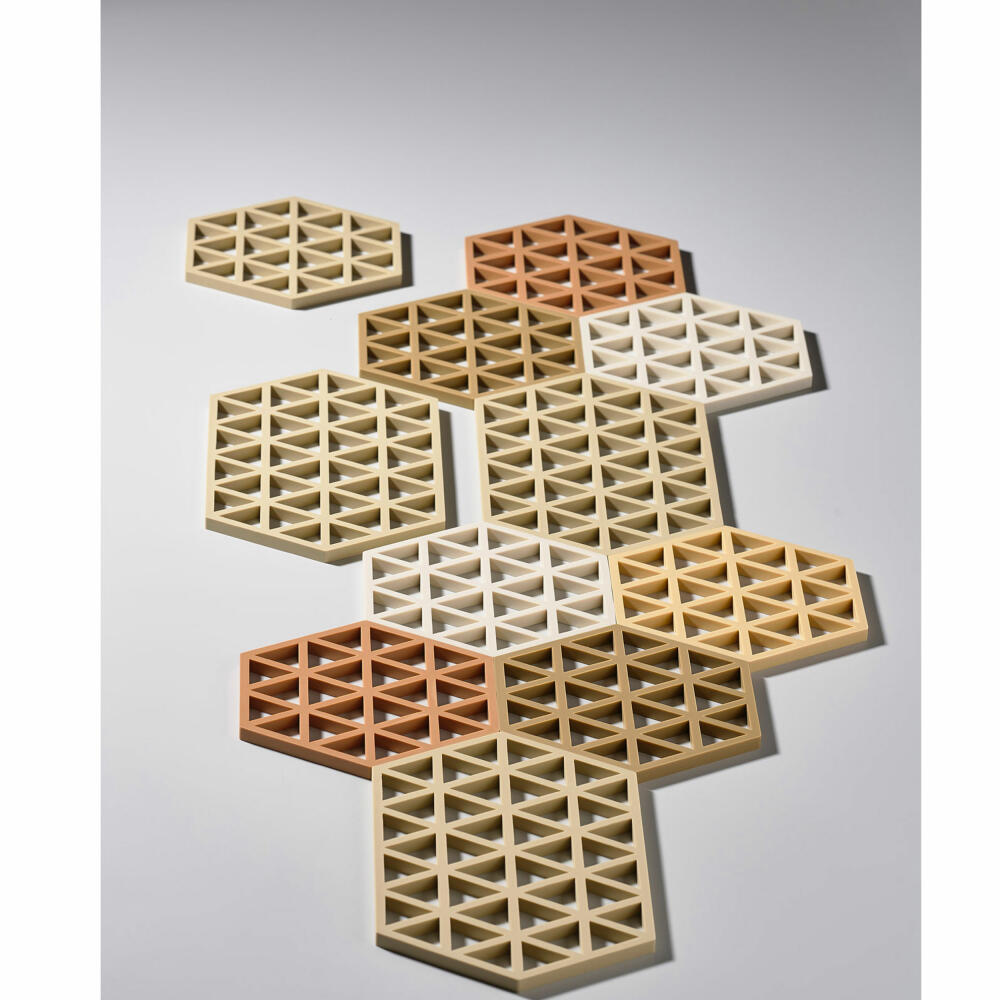 Zone Denmark Trivet Triangles, Pot Trivet, Pan Trivet, Silicone, Warm Sand, L 24 cm, 12430