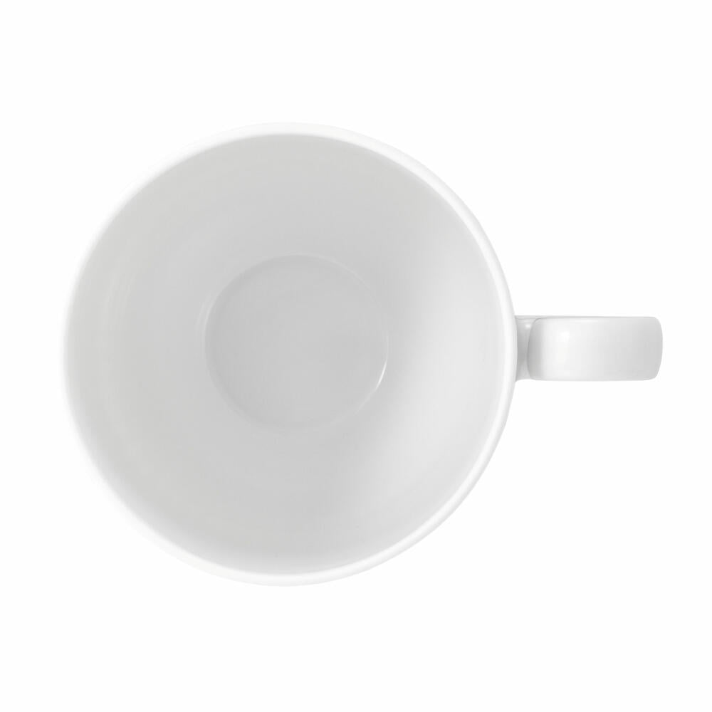Königlich Tettau Amina mug with handle, tea cup, coffee mug, coffee cup, porcelain, white, 350 ml, 004.106279