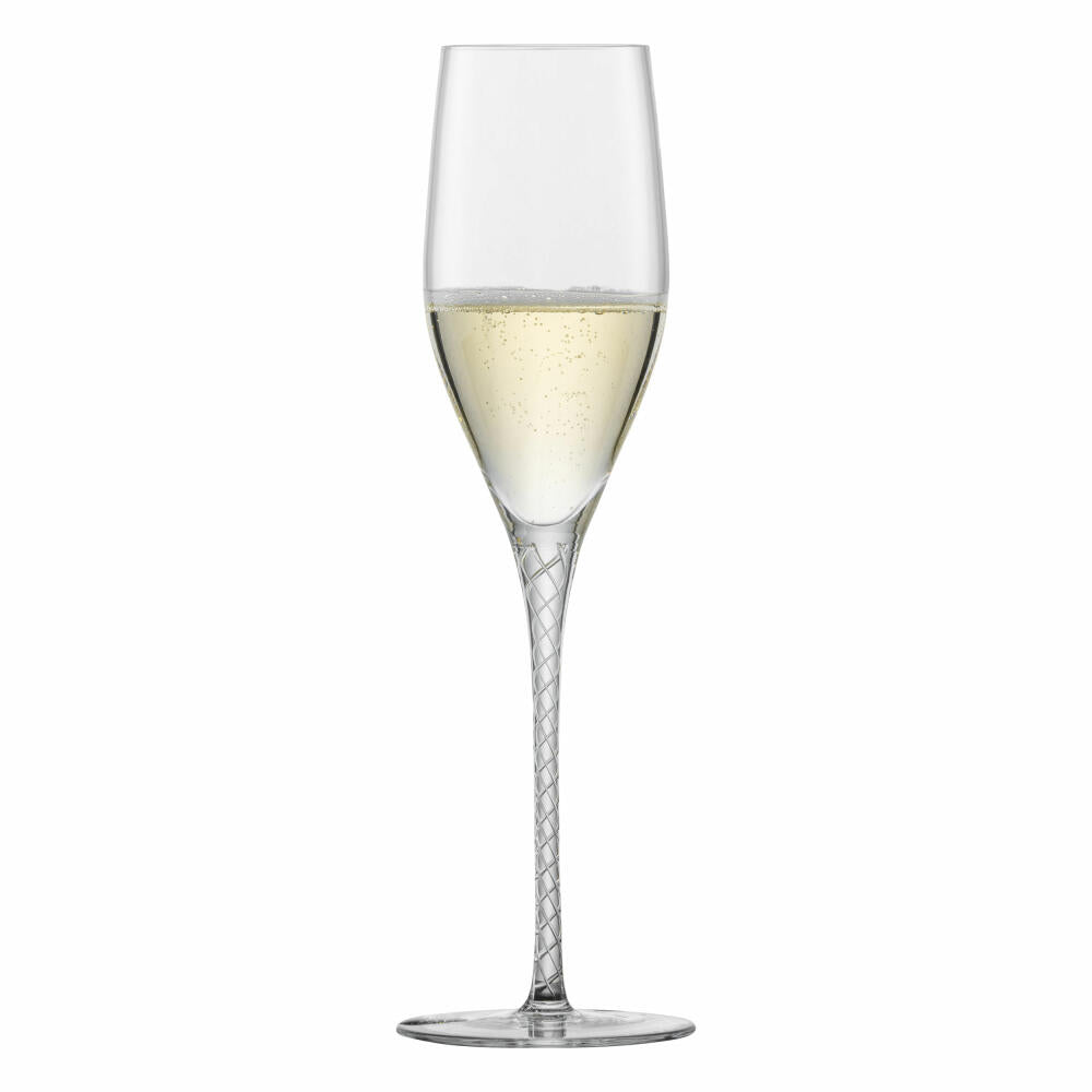 Zwiesel Glas Handmade Sparkling Wine Glass Spirit Crystal with Effervescence Point Set of 2, 254 ml, 121618