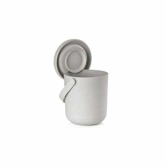 Zone Denmark Abfallbehälter Circular, Biomülleimer, Biomüll, Bio Abfalleimer, Kücheneimer, ABS, Warm Grey, 3 L, 23205
