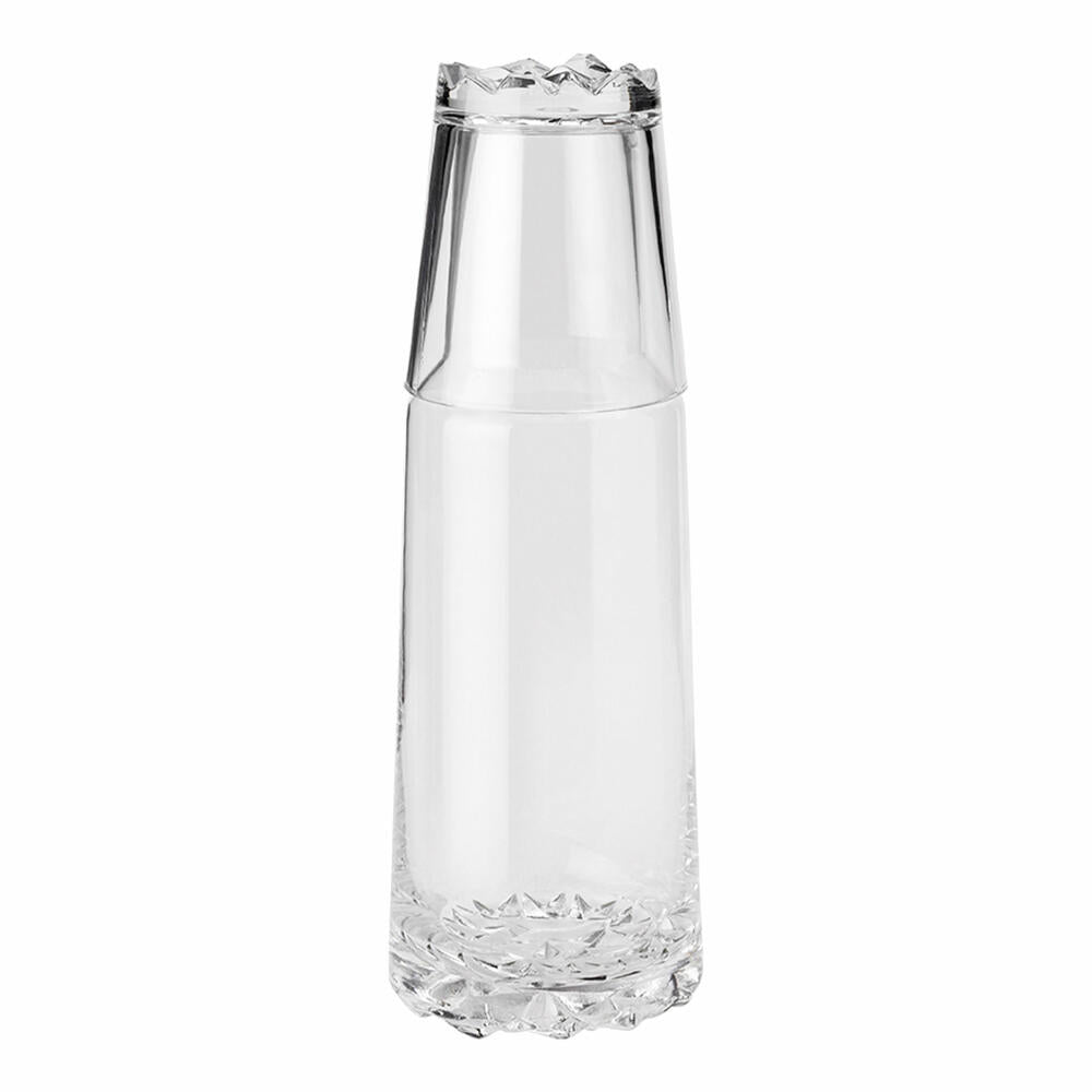 Stelton Karaffe Glacier mit Trinkglas, Wasserkaraffe, Krug, Glas, Transparent, 1 L, 641