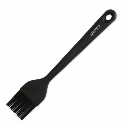 Städter Soft-Grip Baking Brush, Silicone Brush, Kitchen Brush, Cooking Brush, Roasting Brush, Silicone, Black, 26 cm, 640092