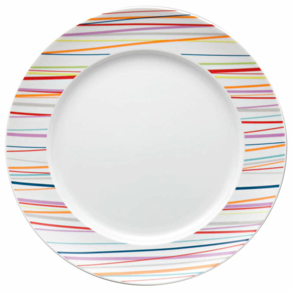 Thomas Sunny Day Frühstücksteller, Kuchenteller, Teller, Porzellan, Sunny Stripes / Bunt Gestreift, Spülmaschinenfest, 22 cm, 10222