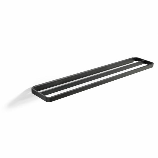 Zone Denmark Towel Holder Double Rim, Towel Rail, Aluminium, Black, 70 x 12.5 cm, 14641