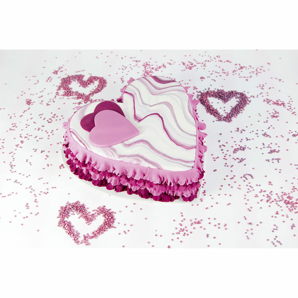 Städter cake plate heart, cake plate, cake plate, cake plate, cardboard, white, 25 cm, 901452