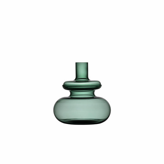 Zone Denmark Vase Inu, table vase, decorative vase, mouth-blown glass, moss green, H 33 cm, 25941